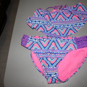 Multi Color 2 Pcs SO Bikini Swimsuit Size 16